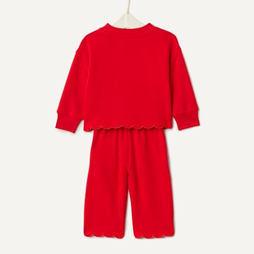 Image of Amazon Essentials x Sofia Grainge Toddlers and Baby Girls' French Terry Sweatshirt Pant and Top Set