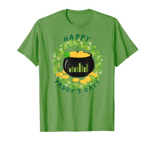 Happy St Patricks' Day pour les commerçants du marché des stocks. Idée cadeau T-Shirt