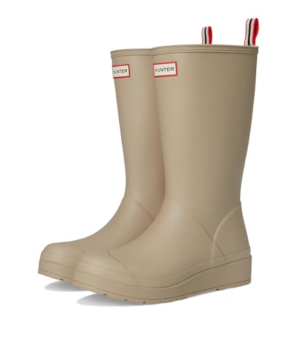 Hunter Womens Play Tall Boot, Light Natural, 9, Medium