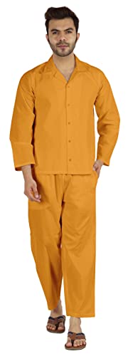 Inkmeso Pajama De Nuit en Coton Solide Ensembles De Pyjama pour Hommes 2 Pc Nightwear