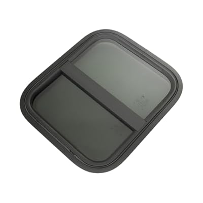 RV Window, 14" W X 16" H Vertical Sliding Window Camper Trailer Window Replacement,Aluminum Alloy Camper Window Trim with Gauze Net Screen Privacy Protection fit Cargo Trailer Universals