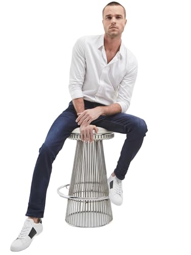 GUESS Men's Mid Rise Slim Fit Tapered Leg Jean, Ringer Wash Indigo, 32W X 30L