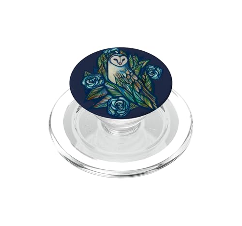 PopGrip MagSafe Hiboux Floral Barn Owl Lovers cadeau artistique unique