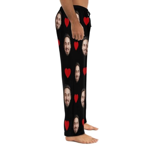 Custom Pajama Pants for Man Woman, Personalized Photo Lounge Pant Custom Face Pajama Pants Funny Lounge Pant2