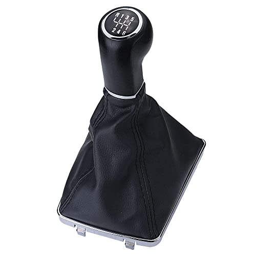 QINKO Pommeau de levier de vitesse 5/6 vitesses adapté pour Opel/Vauxhall/Astra H 2005-2010 manette de vitesse levier de vitesse bâton guêtre couverture de botte-6_Speed