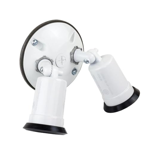 Commercial Electric White Outdoor Flood Light Weatherproof Lamp Holder with External Rubber Gasket and Cover WCL230W-K