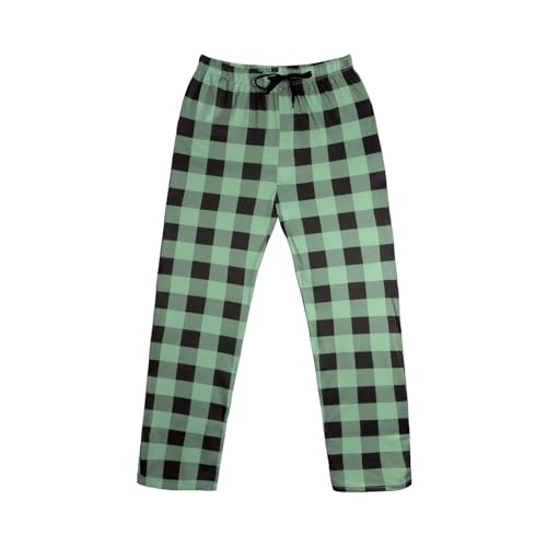 Men's Plaid Pajama Pants - Elastic Waistband, Drawstring Lounge Sleepwear2