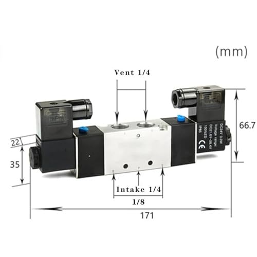 Distributeur pneumatique 220V 4V220-08 à double commande électrique - 4