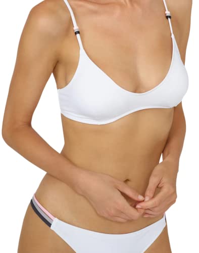 Sundek Top Bralette Bikini Blanco Slip Brasileño W818KNL S 3