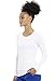 Cherokee womens Long Sleeve Knit Medical Scrubs Shirt, White, Large US
