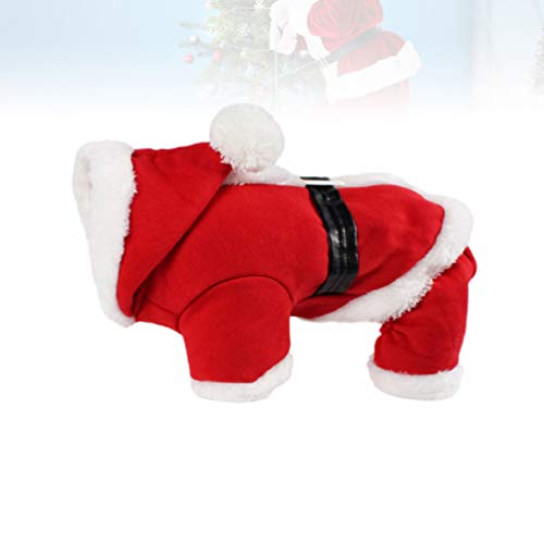 ULTECHNOVO Animal de Estimação Natal Papai Noel Terno Traje Cães Gatos Macacão Casaco de Inverno Rou