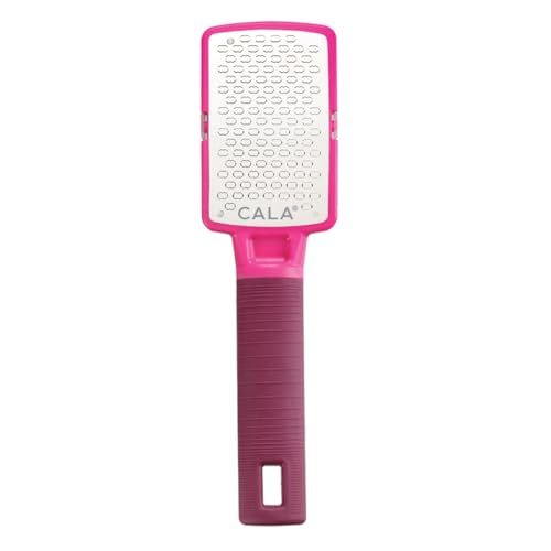 CALA Silky Glide Pro Callus Remover Foot File (Aqua), Stainless Steel Micro-File with Wide Surface for Wet or Dry Skin, Soft Grip Handle for Comfort & Control, Reusable Travel Tool
