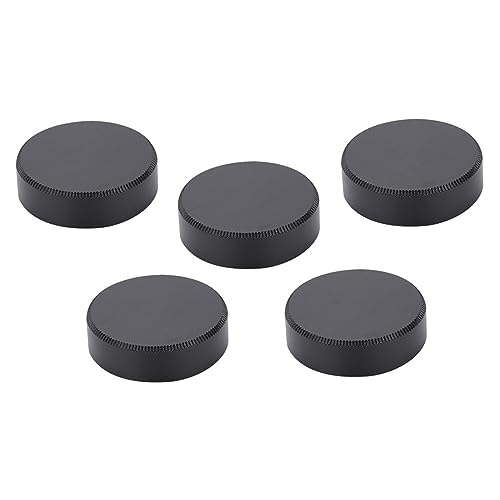 Nutriess C Mount Rear Lens Cover Cap 27mm 5pcs Black Metal Protective Design for CCTV TV Camera Lenses (Black)
