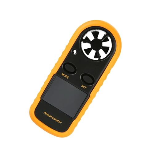 風速計ゲージ エアフローメーター 風速測定ツール デジタル風速計 ハンドヘルド ゴルフ フライング セーリング ホームサーフィン用(Black Panel 4x10.5cm)