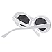 Clout Goggles HypeBeast Oval Sunglasses Mod Style Kurt Cobain (White)