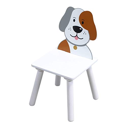 Liberty House Toys Cat and Dog Table and Chairs, MDF, Grey and White, 44cm H W x 60cm D