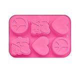 TRUSTTWO Liebe Herz Friedenszeichen Seife Formen Fondantform DIY. Handgemachte Kuchen-Backform kompatibel mit Harz-EIS-Pudding Muffin-Laib Brownie Machen (Color : 1pcs only)