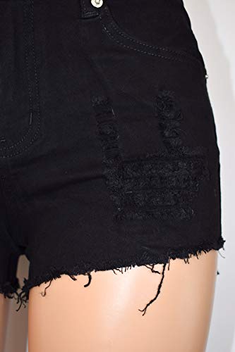 Aodrusa Womens Ripped Denim Shorts Mid Waist Sexy Short Cutoff Distressed Black Us 8-10 #TOP3