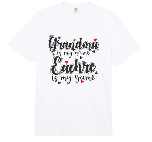 Grandma is My Name Euchre is My Game Comfort Colors Adult Heavyweight T-Shirt