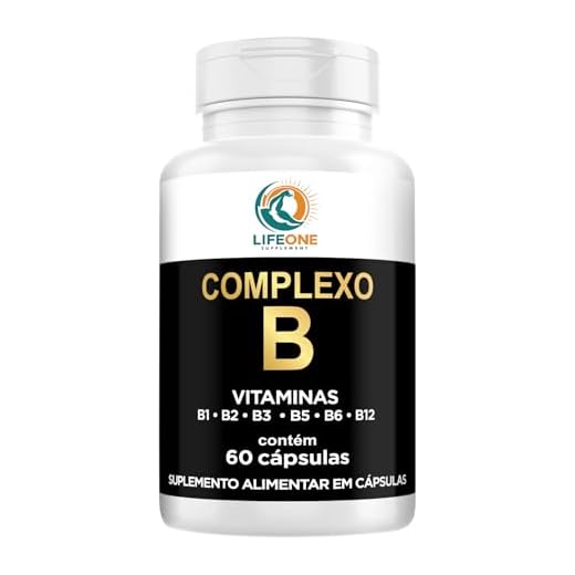Complexo B Vitaminas B12, B6, B5, B3, B2, B1, Life One, 60 Cápsulas