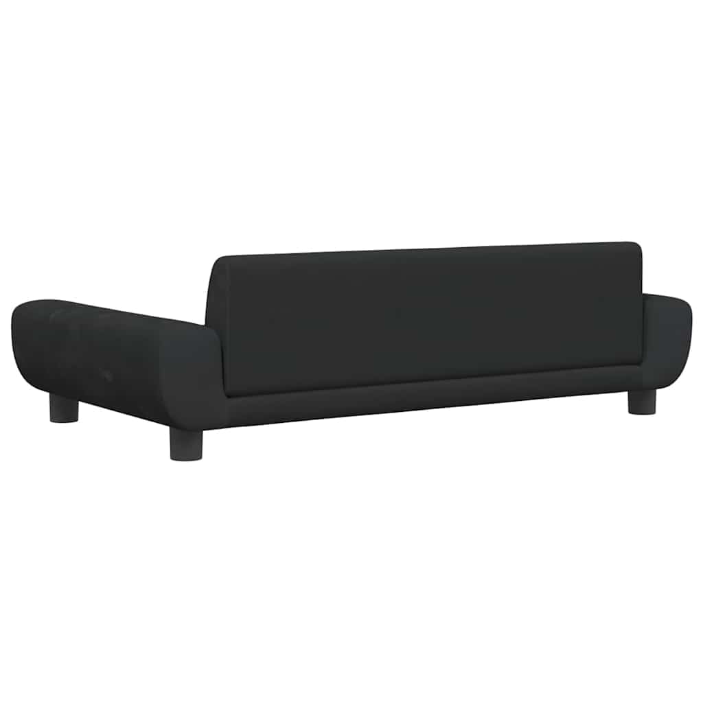 vidaXL Hundebett, Hundekissen mit weicher Polsterung, Hundesofa Hundecouch für kleine Hunde Haustiere, Haustierbett Katzenbett, Schwarz Samt