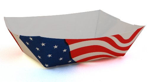 Southern Champion Tray 0533 #100 Paperboard USA Flag Food Tray, 1 lb Capacity (Case of 1000)