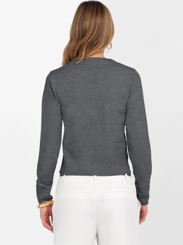 Image of ANRABESS Women's Long Sleeve Sweaters Cropped Crew Neck | Business Casual Tops,Light Weight Comfy Knit,Pullover ShortSweater,Basic Classic,Fall Fashion Winter Layer Clothes