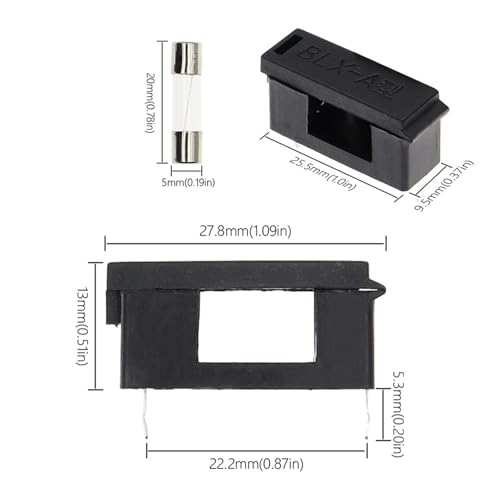 Porte-fusible 5x20mm BLX-A pour éviter les courts-circuits sur PCB - 6