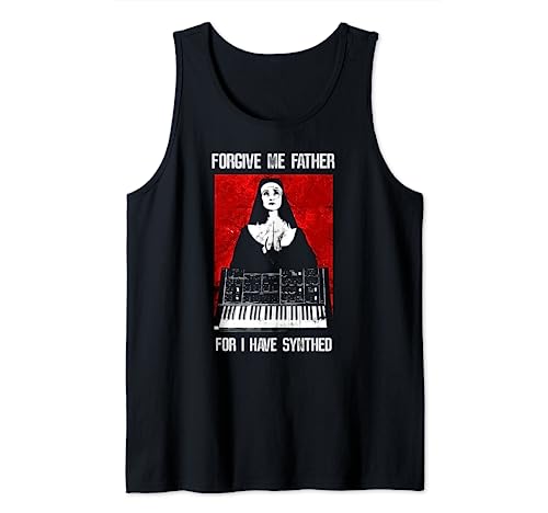 Forgive me Father i have Synthed - Techno Rave Tank Top