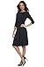 Rekucci Women's Flippy Fit N' Flare Dress with 3/4 Sleeves (16, Black)