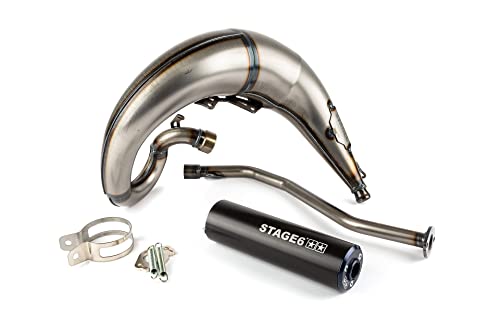 Impianto di scarico Stage6 Streetrace montaggio alto CNC, nero/blu per Beta RR