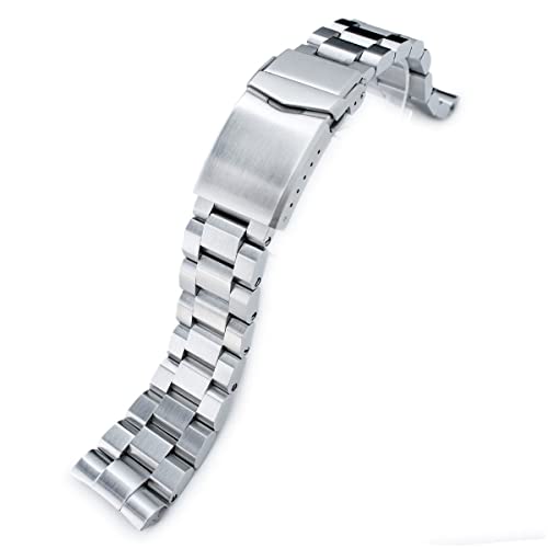 Bracelet 22mm Hexad acier pour Seiko New Turtles SRPA21, idéal pour aventures marines.