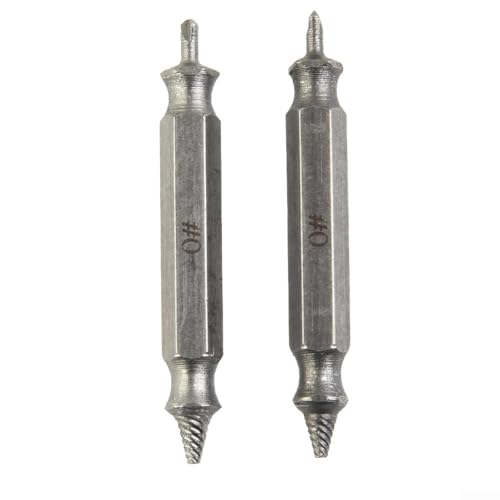 Juego de 2 herramientas de extracción de tornillos dañados con un eficiente sistema integrado de brocas
