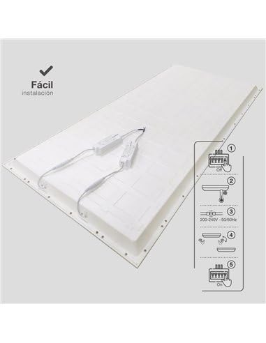 Pannello LED da incasso "Luena" (60W 6000K 4400lm) IP20 1195x295x30mm colore nichel