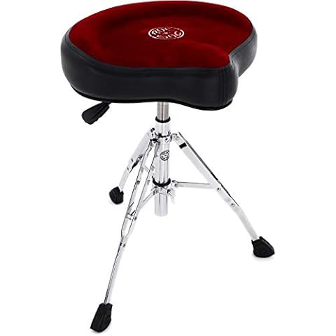 Roc-N-Soc Nitro Extended Gas Drum Throne with Original Saddle - Red Cover