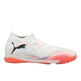 Puma Men's Future Match Turf Trainer Soccer Cleats, White-Black-Glowing Red AH25, 9