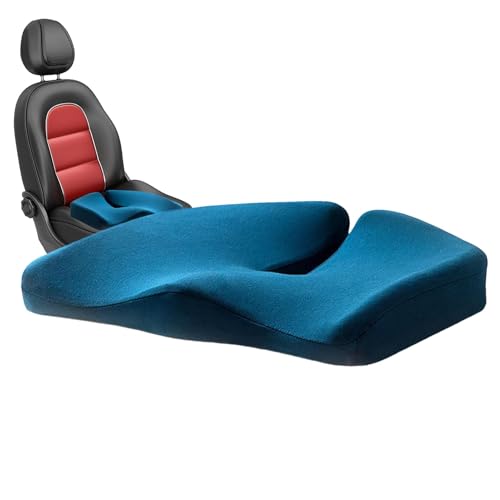 Almohada de cojín de asiento ergonómico: cojín de de la espuma de memoria, almohadilla de silla sin deslizamiento | Soporte grueso de tope para sillas de oficina, automóvil, silla de ruedas, he