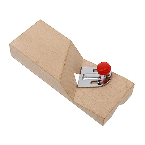 NUOBESTY 2 Pièces Plan de chanfrein mains garniture finesse avion travail du bois Outil de travail du chanfrein rabot à bois Manuel de chanfreinage en forme de V panneau de fibres Beige