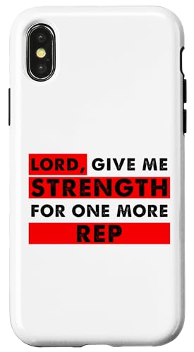 Lord Give Me Strength for One More Rep�N���X�`�����W�����D�� �X�}�z�P�[�X iPhone X/XS �p
