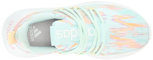 adidas Tênis infantil Lite Racer Adapt 5.0 sem cadarço, Halo Mint/Orange Tint/Bliss Lilac, 17