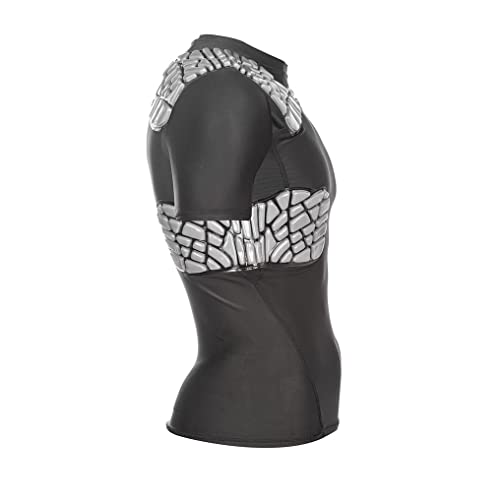 Intergrated Rib and Shoulder Combo Protection Short Sleeve Shirt Padded Football Compression T2