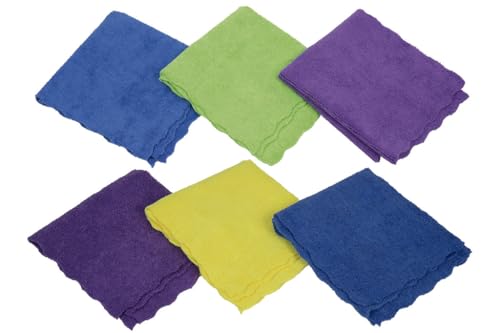 Panno in microfibra | Confezione da 16 Confezioni | Misure 30 x 30 cm | 3 Colori | Lavabile in lavatrice a 60° | Panno multiuso