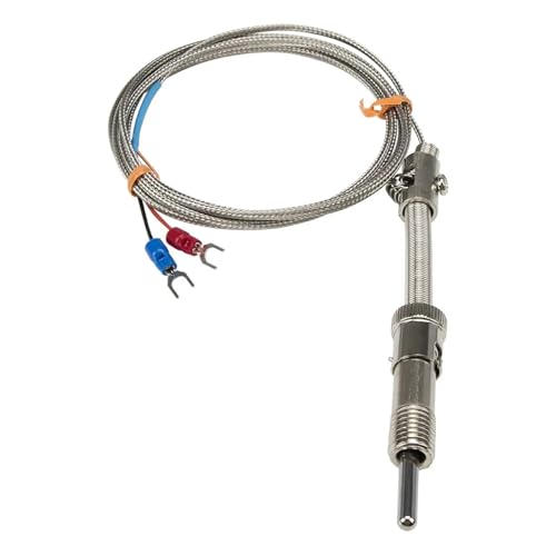 Termopar tipo KE de alta resistencia con cable trenzado de 2m y resorte mecánico M12