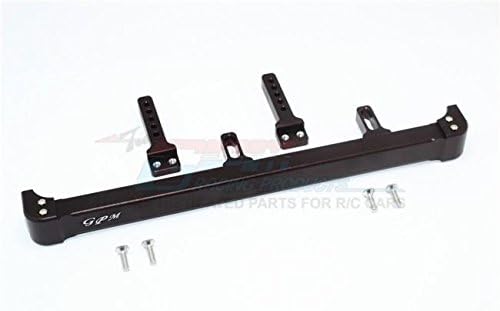 GPM For Traxxas TRX-4 Trail Defender Crawler Upgrade Parts Aluminum Rear Bumper (On-Road Street Fighter) - 1 Set Brown