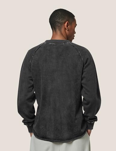 Aelfric Eden Acid Wash Sweatshirt Crewneck Oversized Sweatshirts Vintage Casual Solid Long Sleeve Pullover Tops3