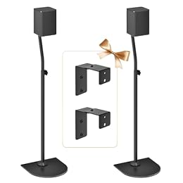Speaker Stands for LG Rear Speakers SPQ8-S SPT8-S SPK8-S 578S1-S S78S2-S S65S3-S S55TR, Height Adjustable 33"–42" for LG Speaker Stand WR Wall Mount, Fit Keyhole & 1/4"-20 M5 M6 Surround Sound Speaker