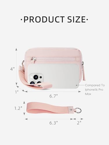 Image of WESTBRONCO Wristlet Wallets for Women - RFID Blocking Quilted Nylon Phone Wallet, Card Holder Purse for Travel & Everyday Use