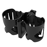Sarini Getränkehalter für Kinderwagen mit Telefonhalter, 3-in-1-Flaschenhalter, um 360 Grad drehbarer Getränkehalter für Rollstuhl, Kinderwagen, Fahrrad, Gehhilfe, Roller.