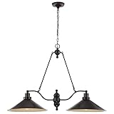 Nuvo 60/1703 Two Trestle Bridgeview Light Fixture, 2Lt Island-Pendant, Mission dust Bronze