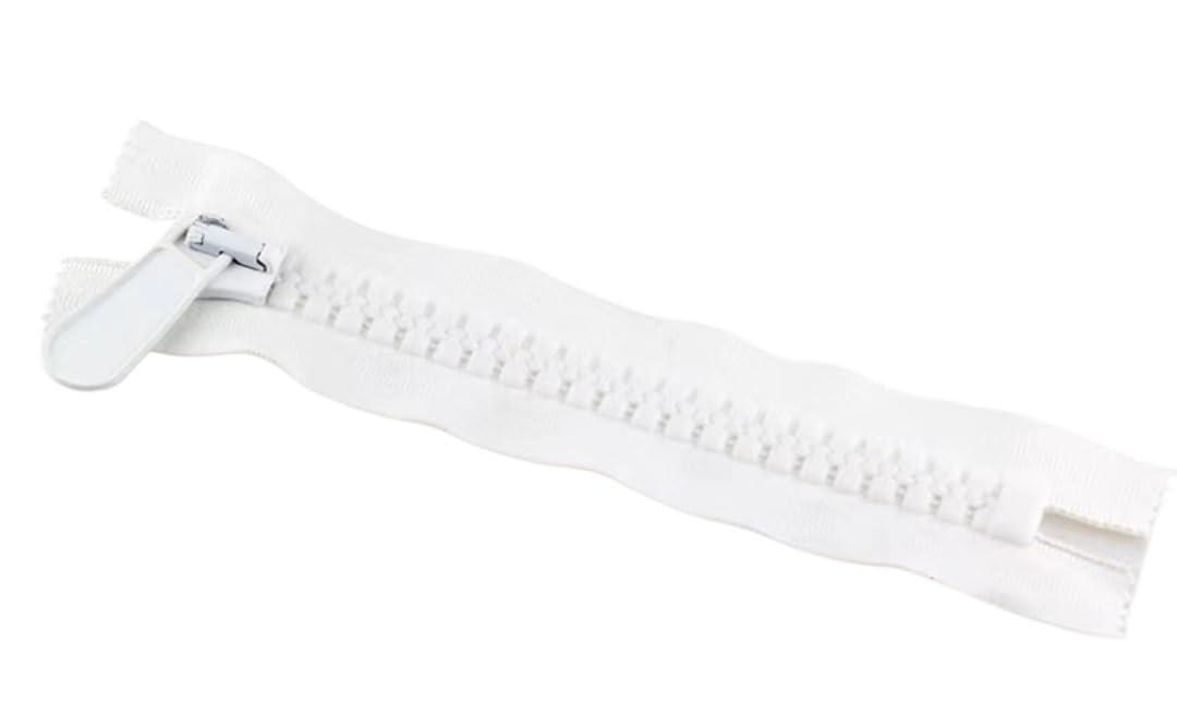 zamki do szycia, 2 szt. 15# 20cm zamki błyskawiczne do odzieży, szycia kurtki, śpiwora, namiotu, akcesoriów, zamek błyskawiczny 70-100cm(White)